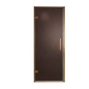 Balmani Senses Design porte pivotante à gauche 90 cm x 210 cm verre Bronze, Profil Brushed Rosegold