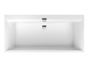 Villeroy & Boch Squaro Edge 12 2-Personen-Einbaubadewanne: 190 x 90 cm, Quaryl, Weiß Glänzend