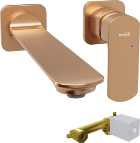 Blaufoss Bodan robinet de lavabo encastré brushed rosegold incl élément intégré