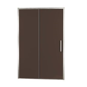 Balmani Senses Design douche schuifdeur omkeerbaar 120 cm x 210 cm Brons glas, Brushed CoolMetal profielen