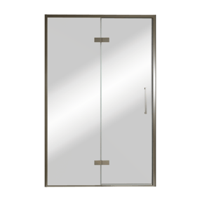 Balmani Senses Design porte pivotante à gauche 140 cm x 210 cm verre Miroir Reflex, Profil Brushed GunMetal