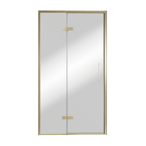 Balmani Senses Design porte pivotante à gauche 120 cm x 210 cm verre Miroir Reflex, Profil Brushed Champagne Gold