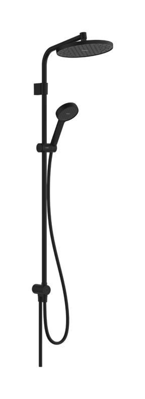 Hansgrohe Activera S 240 Regendusche Duschsystem mit Reno Varia, Schwarz Matt (Ohne Duscharmatur)