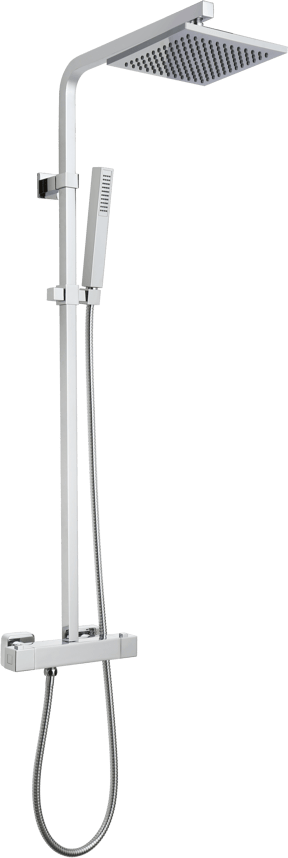 Linie Madagascar 200 colonne de douche de pluie mitigeur thermostatique Chrome Brillant