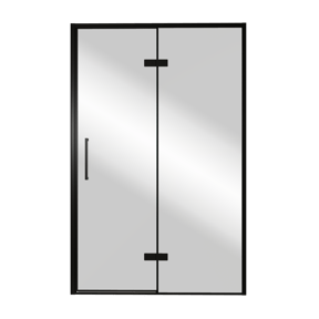 Balmani Senses Design porte pivotante à droite 140 cm x 210 cm verre Miroir Reflex, Profil noir