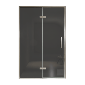 Balmani Senses Design douche draaideur links 140 cm x 210 cm Rookglas, Chroom profielen