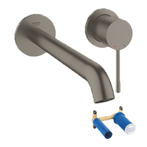 Grohe Essence Unterputz-Waschbecken Armatur: Brushed Hard Graphite, Einbauelement inklusive