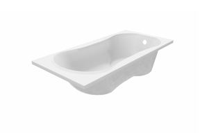 Luca Varess Trasime eenpersoons inbouwbad 170 x 80 cm acryl mat wit