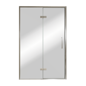 Balmani Senses Design porte pivotante à gauche 140 cm x 210 cm verre Miroir Reflex, Profil chrome