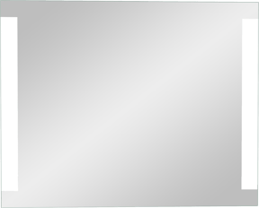 Linie Lunar rechthoekig badkamerspiegel 100 x 80 cm met spiegelverlichting