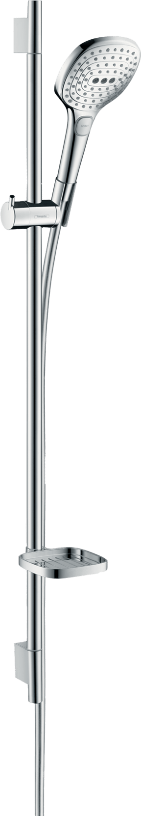 Hansgrohe Raindance Select E120 barre de douche avec pommeau de douche 12cm 3 fonctions jet chrome brillant
