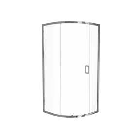 Luca Varess Vidor coin douche quart de rond avec porte coulissante 90 x 90 cm verre transparent profil chrome brillant