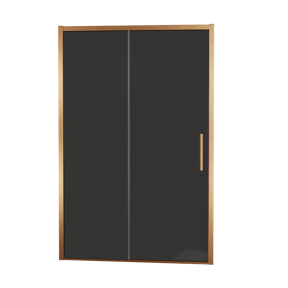 Balmani Senses Design douche schuifdeur omkeerbaar 160 cm x 210 cm Rookglas, Brushed Rosegold profielen