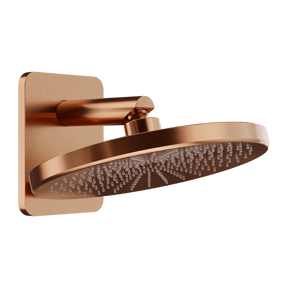 Blaufoss Onos 250 Tête de douche rond 25 cm avec bras de douche support mural Brushed Rosegold