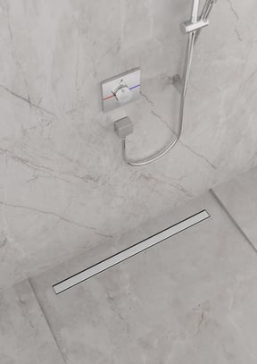 Hansgrohe RainDrain Match Fertigset Duschrinne 100cm RSV Look