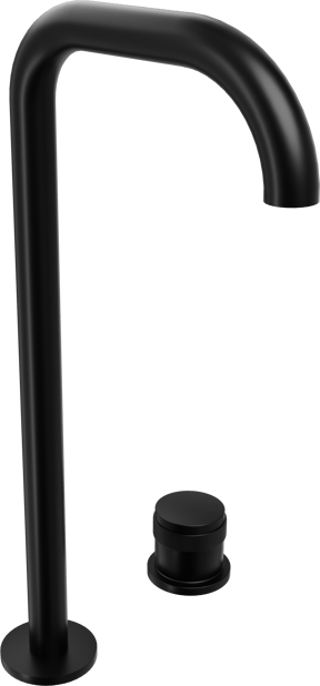 Blaufoss Pavilion Flat robinet de lavabo réhaussé noir mat