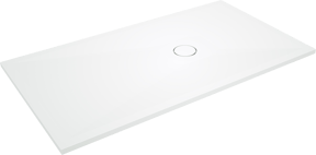 Balmani Lago Duschwanne: 160 x 90 cm, Solid Surface, Weiß glänzend