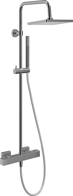 Linie Mavin 200 opbouw regendoucheset met thermostatische kraan Glanzend Chroom