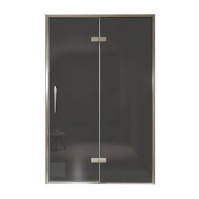 Balmani Senses Design douche draaideur rechts 140 cm x 210 cm Rookglas, Chroom profielen