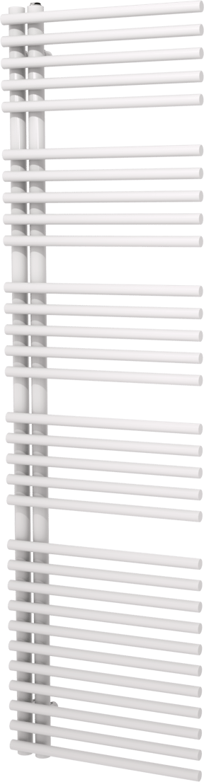 Vipera Nevada enkele handdoekradiator 50 x 180 cm centrale verwarming Glanzend Wit zijaansluiting 934W