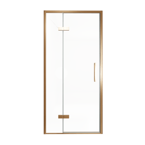 Balmani Senses Design douche draaideur links 100 cm x 210 cm Helder glas, Brushed Rosegold profielen