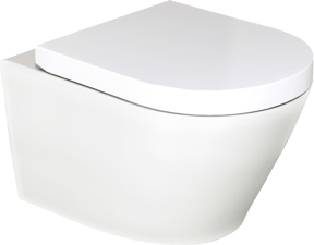 Luca Varess Calibro hangtoilet satijn wit randloos