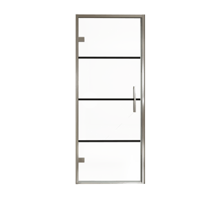 Balmani Senses Design douche draaideur links 90 cm x 210 cm Lined glas, Chroom profielen