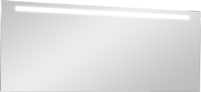 Storke Lucio rechthoekig badkamerspiegel 170 x 65 cm met spiegelverlichting