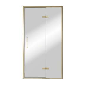 Balmani Senses Design porte pivotante à droite 120 cm x 210 cm verre Miroir Reflex, Profil Brushed Champagne Gold