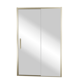 Balmani Senses Design douche schuifdeur rechts 160 cm x 210 cm Reflex spiegelglas, Brushed Champagne Gold profielen