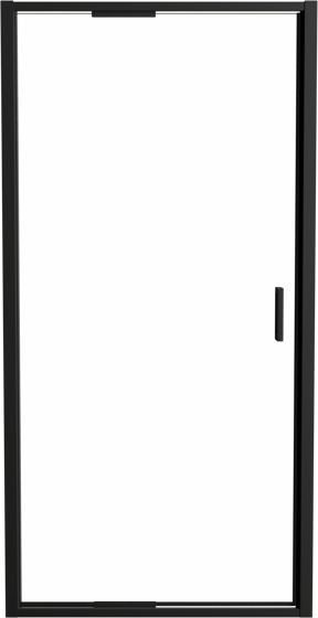Luca Varess Vidor In porte pivotante 100 cm x 190 cm verre transparent profil noir mat