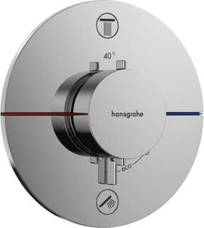 Hansgrohe Showerselect Comfort S Robinet de baignoire encastré 2 sorties chrome brillant