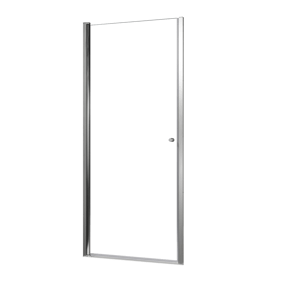 Luca Varess Kuresa Duschtür: Drehtür, 90 x 200 cm, Klarglas, Chrom Profil, glänzend