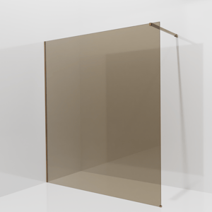Balmani Modular inloopdouche: 180 x 200 cm, Brons glas, Brushed Rosegold profielen