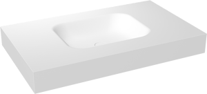 Balmani Arcato enkele wastafel matte Solid Surface 90 x 55 cm, exclusief crepine