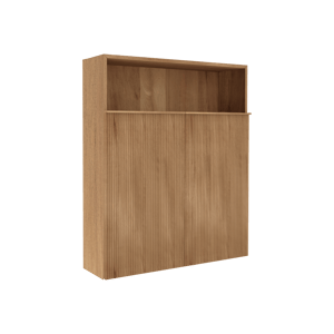 Balmani Forma zwevende badkamerkast teak 100 x 30 x 120 cm vert. sym. groef