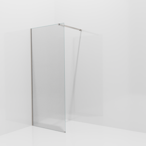 Balmani Modular Walk-In Dusche: 90 x 200 cm, Ribs, inklusive Coating, Profil Brushed CoolMetal