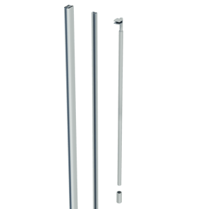 Linie Walk-in II set profielen hoek 8 mm glas chroom