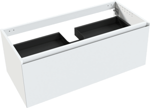 Balmani Idra by Mitra meuble sous-lavabo suspendu 120 x 55 cm blanc mat 2 tiroirs