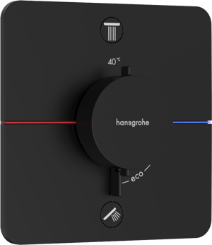 Hansgrohe Showerselect Comfort Q thermostat de douche encastré 2 évacuations noir mat