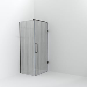 Balmani Modular Walk-In Dusche mit Tür: 80 x 200 cm mit Tür 90 cm, Mikado inklusive Coating, Profil Brushed GunMetal