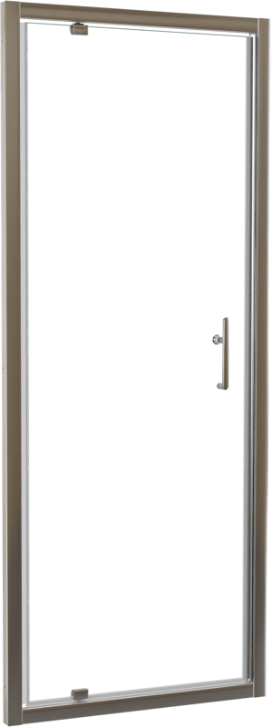 Linie Cadiz Dusche Drehtür 80 cm x 190 cm Klarglas Brushed Chrome Profil
