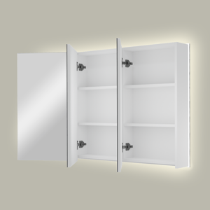 Linie Montro armoire de toilette lumineuse 120 x 75 cm blanc brillant