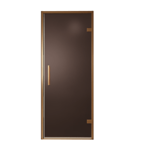 Balmani Senses Design douche draaideur rechts 90 cm x 210 cm Brons glas, Brushed Rosegold profielen, met coating