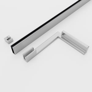 Balmani Modular L-Shape rechts profielenset glanzend chroom