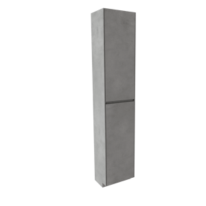Storke Edge staande badkamerkast rechts beton donkergrijs 40 x 30 x 200 cm