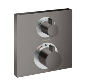 Hansgrohe Ecostat Square Thermostat-Duscharmatur: Unterputz, Brushed Black Chrome