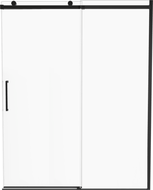 Luca Varess Boltano Dusche Schiebetür 160 cm x 200 cm Klarglas matt Schwarz profil