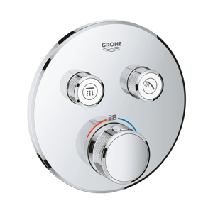 Grohe Grohtherm SmartControl thermostat de douche encastré 2 évacuations chrome brillant