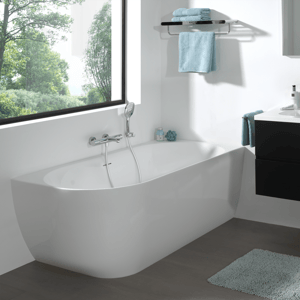 Luca Varess Otello Eckbadewanne, inklusive Ablaufventil